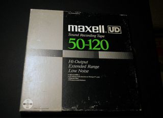 Maxell Ud 50 - 120 Metal Reel W/some Tape Present Vg,  Box