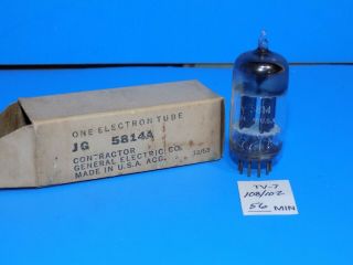1953 Nos Nib Ge Jg 5814a 12au7 Military Grade Black Plate Audio Tube Over 100