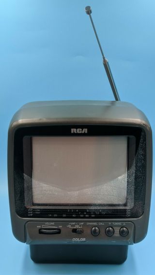 Rca 16 - 3000 5 " Color Crt Tv Monitor Av Rca Video Input W/battery Case,  Ac Cord