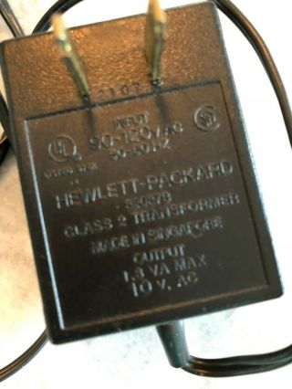 Hewlett Packard AC adapter Model No.  82087B for HP 31,  32,  33,  34,  37,  38 2