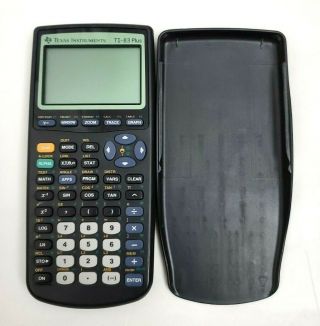 Texas Instruments Model Ti - 83 Plus Graphing Calculator With Case