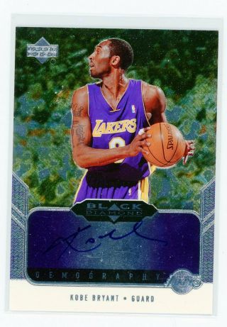2003/04 Black Diamond Kobe Bryant Auto Autograph La Lakers Gem - Kb Gemography