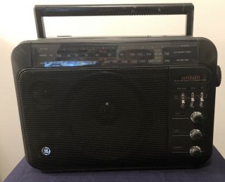 Ge Radio Am/fm Long Range Hi Performance Radio Portable Model 7 - 2887b
