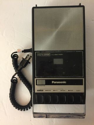 Vintage Panasonic Portable Cassette Tape Recorder Rq - 309s And