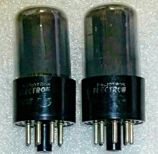 Matched Pair 6SL7GT RCA smoked glass Vacuum Tubes,  TV - 7D 82, 3