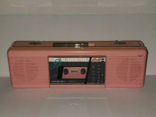 Soundesign Colortunes Am/fm Portable Radio Retro Jam Box Pink Model No.  4617 Pnk