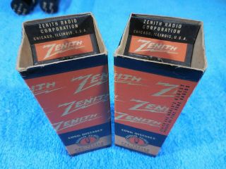 Zenith 27 St Tubes.  Matched Pair Nos In Boxes.