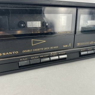 Vintage Sanyo Rd W59 Dual Cassette Deck Tape Recorder Turns On