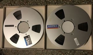 Ampex 456 Grand Master Studio 1/2” Mastering Audio Tape (10.  5 " Metal Reel) 2500 