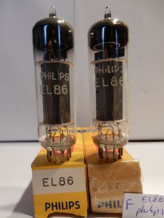 2x El86 Philips (6cw5) Nib Matched Tube Valve Röhre