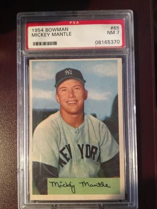 1954 Bowman Mickey Mantle 65 Psa 7