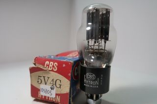 5v4g Gz32 Cbs - Hytron Nos Nib Rectifier Amp Audio Radio Valve Vacuum Tube