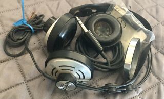 Vintage Akg K140 Stereo Headphones Needing Repair With Extra Parts Shipp