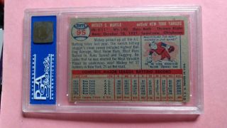 1957 Topps 95 Mickey Mantle PSA NM 7.  COULD BE 7.  5 OR 8.  0 - WAS GRADED IN 90 ' S 3