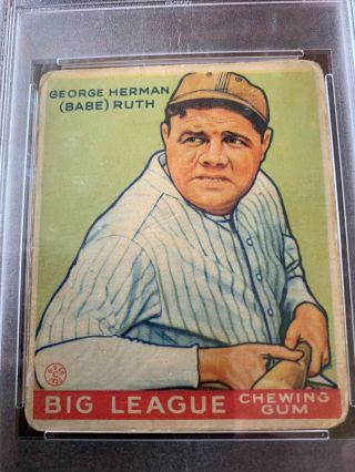 1933 Goudey Babe Ruth 181,  PSA 1.  5,  Hot,  Blue Chip Investment 3