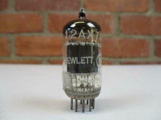 Amperex 12ax7a Vacuum Tube Short Grey Plate Halo Getter Tv - 7