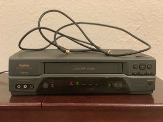 Symphonic Video Cassette Recorder Sl2920 Vcr Vhs With Av Cable
