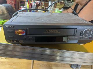 Sony Slv - Ax10 Vcr 4 Head Hi Fi Vhs Video Cassette Recorder Player