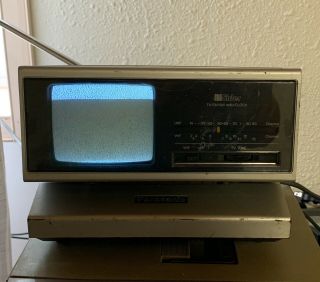 Vintage Panasonic Am/fm Digital Clock Radio With B&w Tv Bisider Tr - 4060p