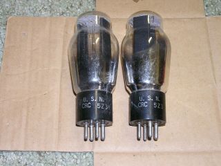 Two (2) Rca Usn Crc 5z3 Rectifier Vacuum Tubes Hanging Filament – No Res