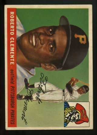 1955 Topps Roberto Clemente Rc Rookie 164 Ex Mt (wrinkle)