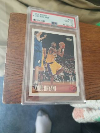1996 Topps 138 Kobe Bryant Rookie Rc Psa 10 Gem - La Lakers Just Graded