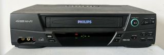 Phillips Vr620cat21 4 Head Hi - Fi Vcr Hq Cassette Recorder