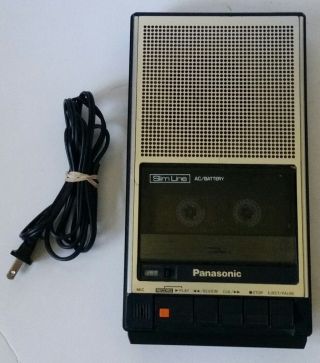 Vintage Panasonic Portable Cassette Player / Recorder Slim Line Rq - 2739 -