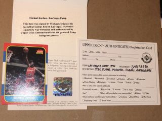 1986 - 87 Fleer Michael Jordan Signed Auto Autographed Rookie Card UDA 2