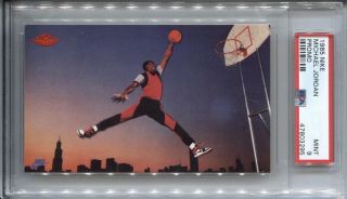 Michael Jordan Psa 9 1985 Nike Promo Card Rookie Rc Bulls 3295