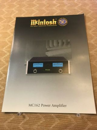Mcintosh - Mc162 Power Amplifier - Graphics Brochure D1050