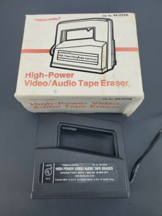 Vintage Realistic Radio Shack 44 - 233a High Power Video/audio Tape Eraser