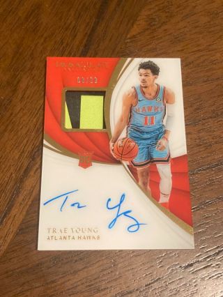Trae Young Immaculate Rookie Patch Autograph 68/99 Rpa