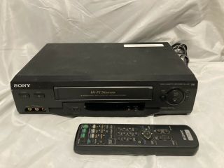 Vintage Retro Sony Slv - N51 Vhs Vcr Video Recorder Hi - Fi Stereo 19 Micron Head