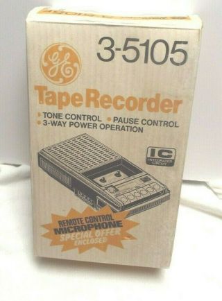 Vintage G E Tape Recorder Old Stock 3 - 5105