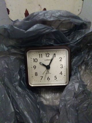 Very Rare Vintage Japan Desk Traveling Alarm Quartz Pocket Clock " Lorus " (seiko)