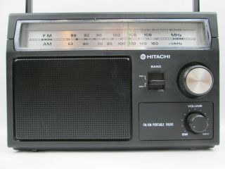 Hitachi Fm/am Portable Radio Kh - 435h With Batteries Or Power Cord
