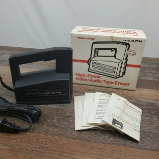 Radioshack Realistic High Power Audio Video Tape Eraser 44 - 233a W/box