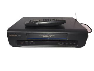 Panasonic Pv - 7450 Omnivision Vhs Hifi Stereo Recorder Vcr Player W/ Remote Read