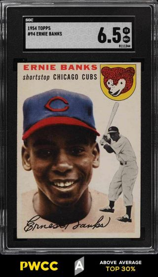 1954 Topps Ernie Banks Rookie Rc 94 Sgc 6.  5 Exmt,  (pwcc - A)