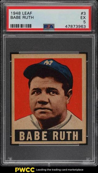 1948 Leaf Babe Ruth 3 Psa 5 Ex