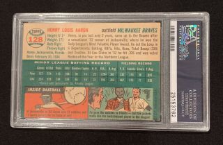 1954 Topps Henry Aaron Rookie PSA 4 128 Outstanding Color 3