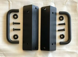 Pair Black Brackets & Handles W/hardware For Carver Tfm - 35x & Tfm - 55x Amps