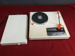 Vintage Zenith Solid State Portable Record Player 33,  45,  Rpm From 1960 