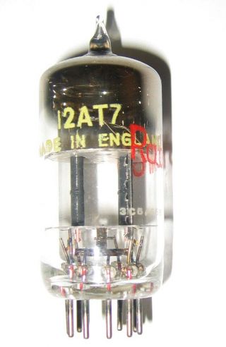 NOS Radiotron Black Plate 12AT7 (ECC81) Audio Radio Vacuum Tube Made In England 2