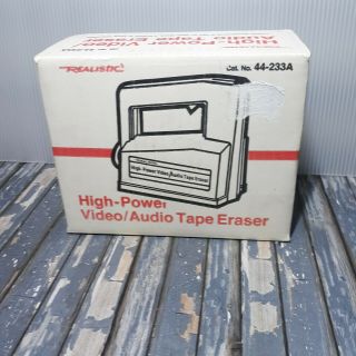 RadioShack REALISTIC High Power Audio Video Tape Eraser 44 - 233A w/Box 2