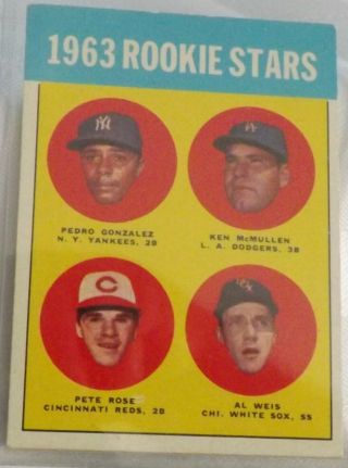 Vintage,  1963 Topps Pete Rose Cincinnati Reds 537 - The Real Thing