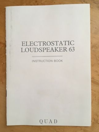 Quad Esl - 63 Instruction Book