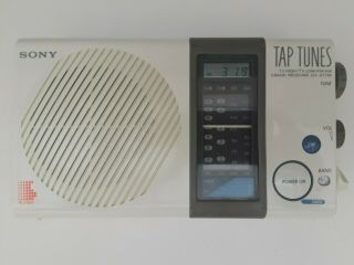Sony Icf - S77w Tap Tunes Tv High/tv Low/fm/am - 4 Band/clock