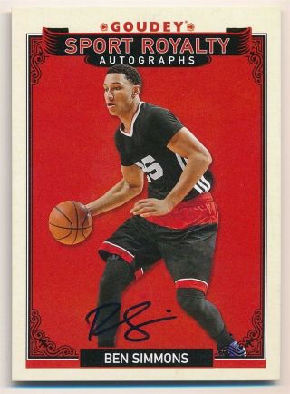 Ben Simmons 2016 Ud Goodwin Champions Rc Rookie Sport Royalty Autograph Sp Auto